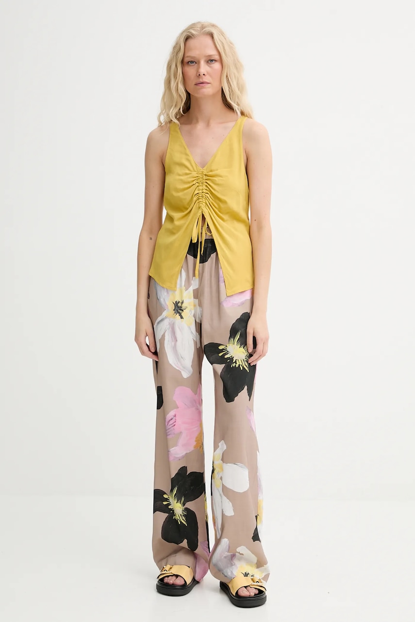 Блузка Renewed creative upcycling цвет жёлтый однотонная Renewed INTU x Answear Блузка Renewed creative upcycling цвет жёлтый однотонная Renewed INTU x Answear