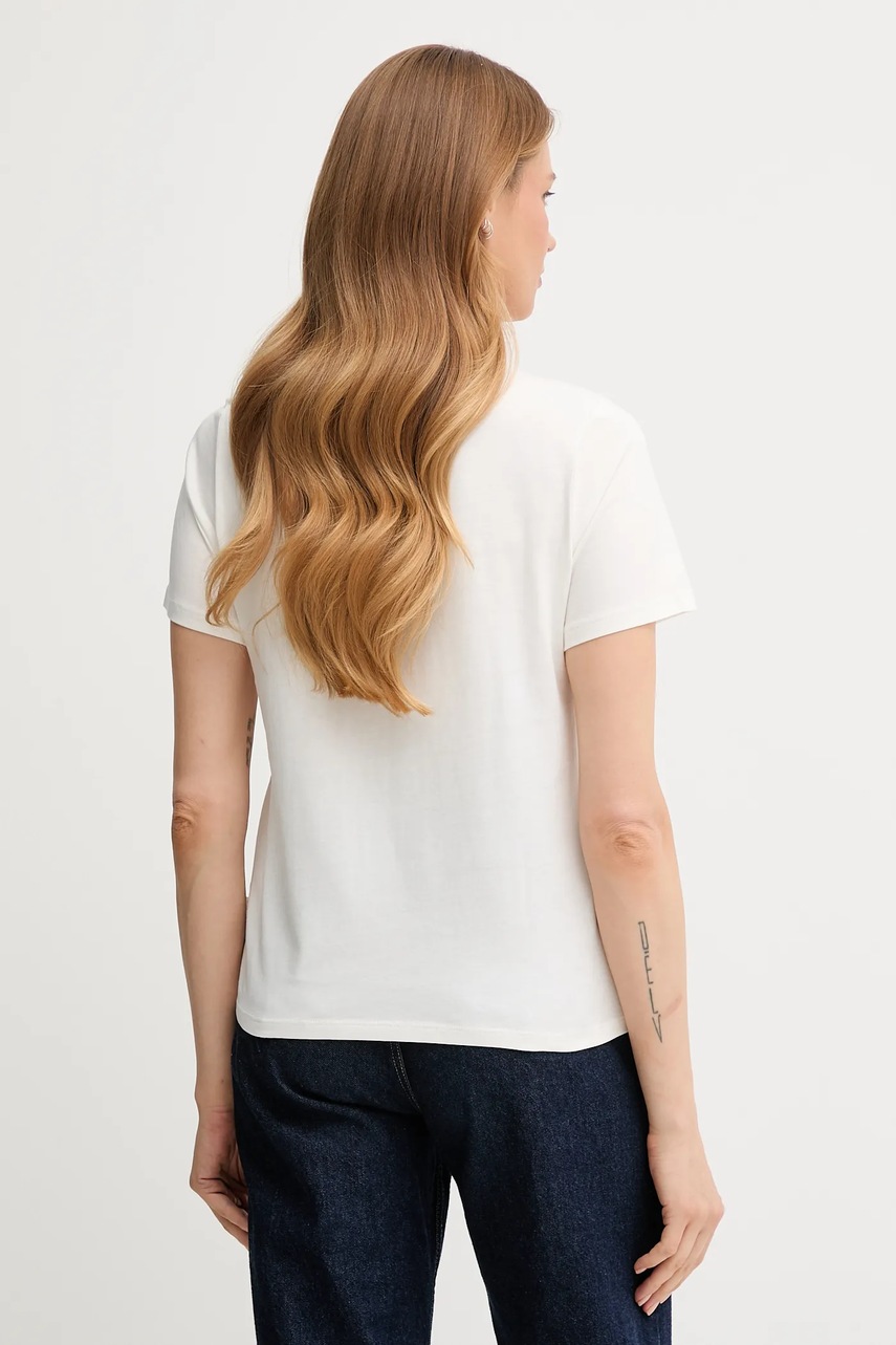 Хлопковая футболка Marc OPolo цвет бежевый 5000006276