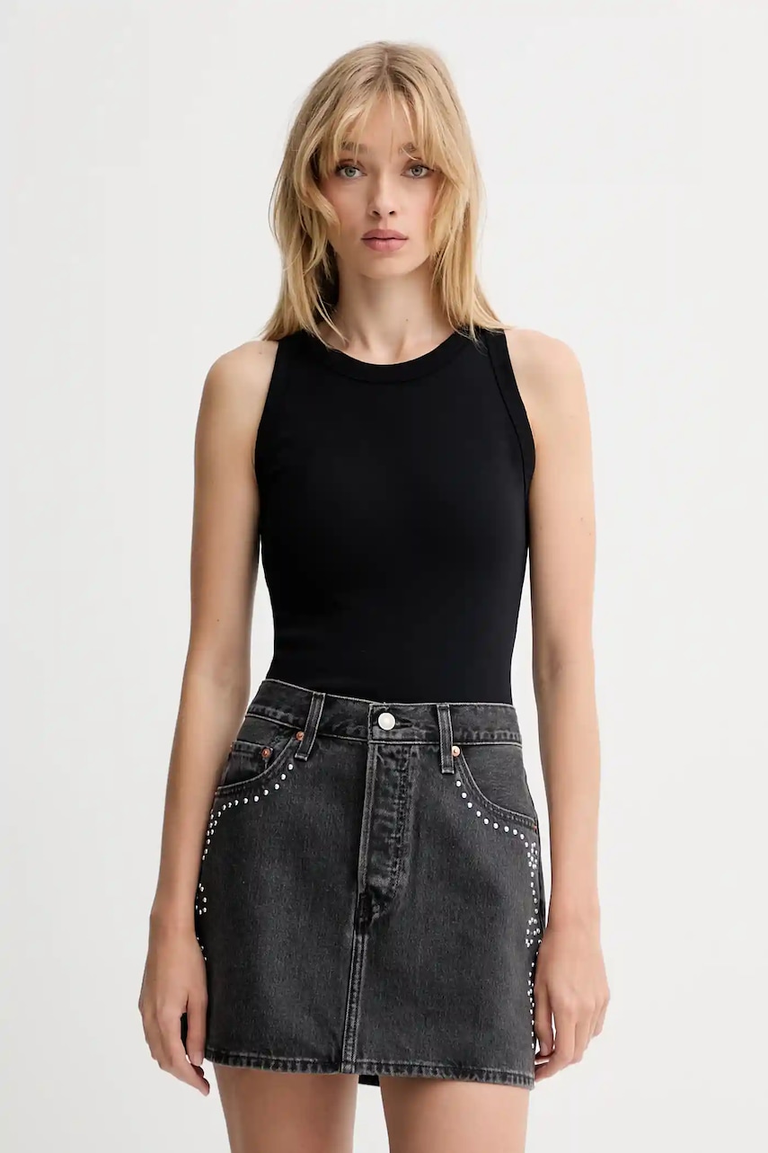 Marc O'Polo top din bumbac culoarea negru, B01211250011