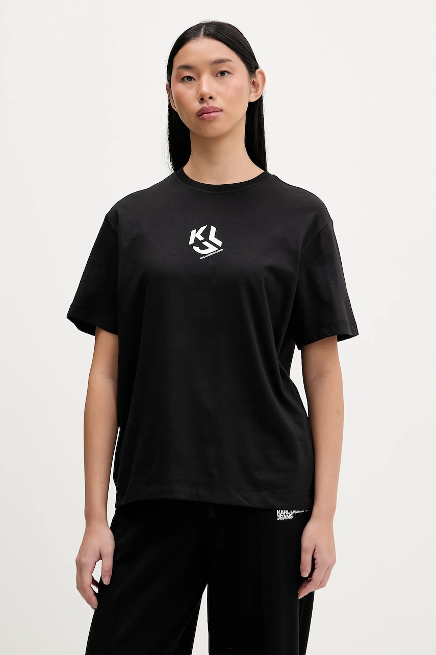 Karl Lagerfeld Jeans tricou culoarea negru, B1W17086