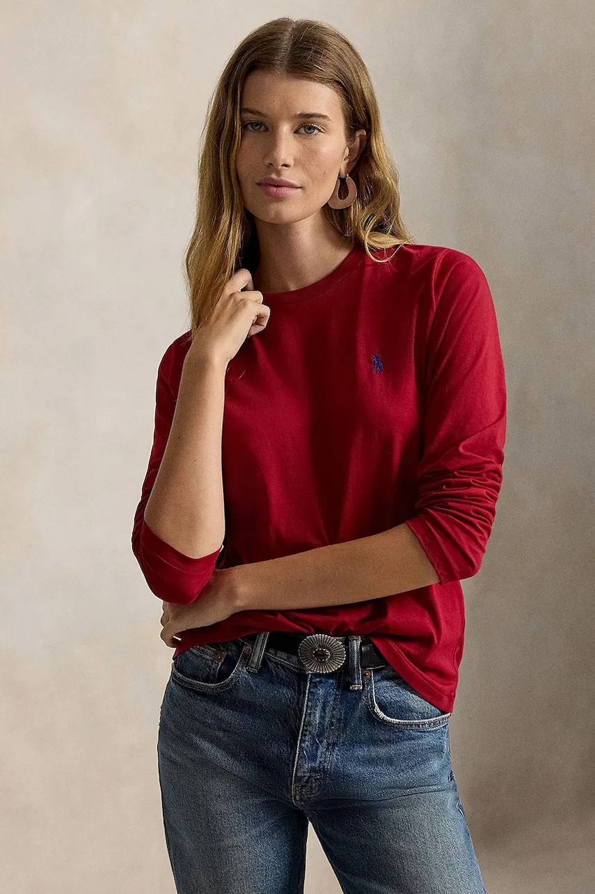 Polo Ralph Lauren longsleeve de damă din bumbac