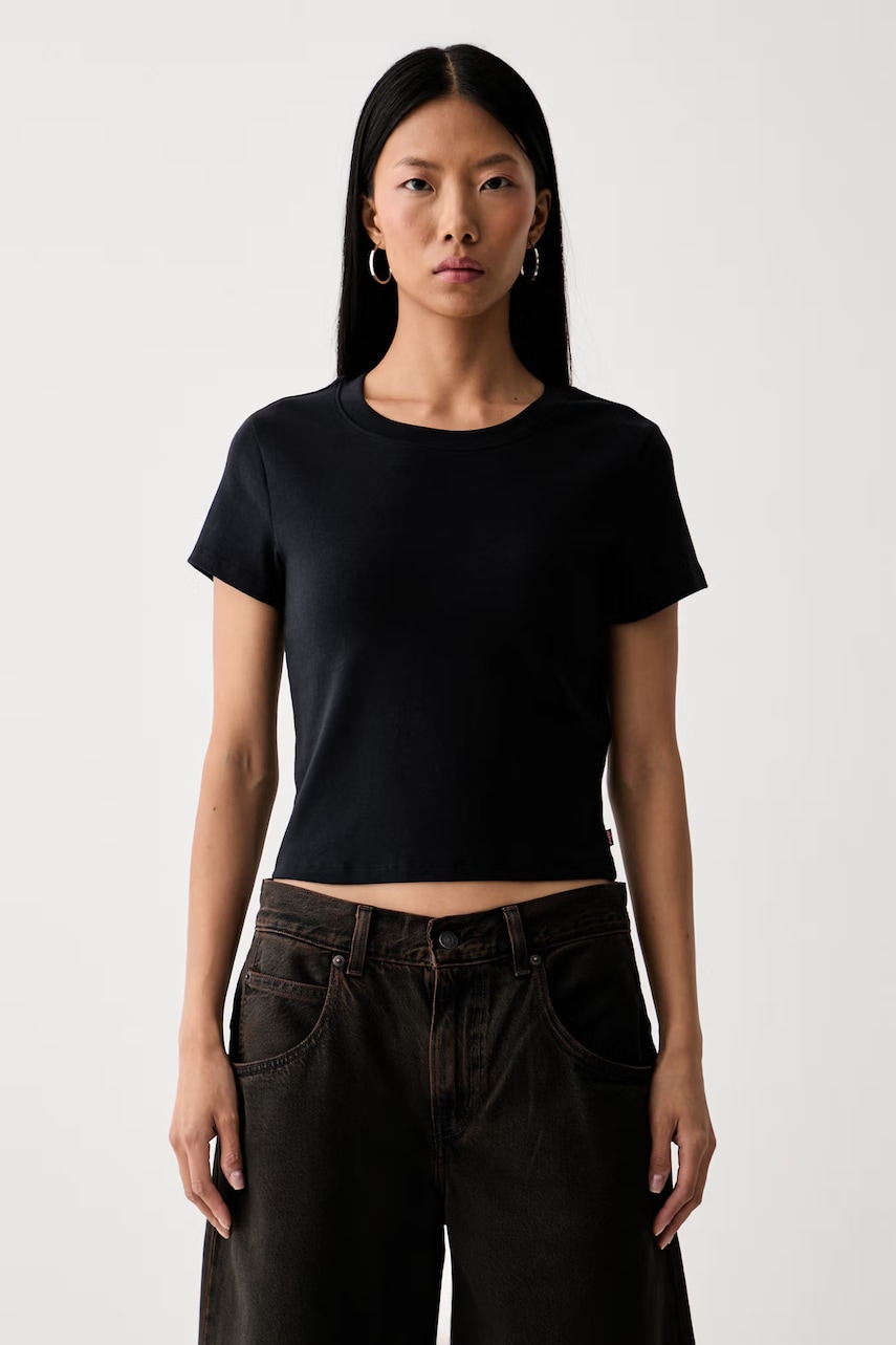 Levi's T-shirt damski bawełniany z elastanem ESSENTIAL BABY