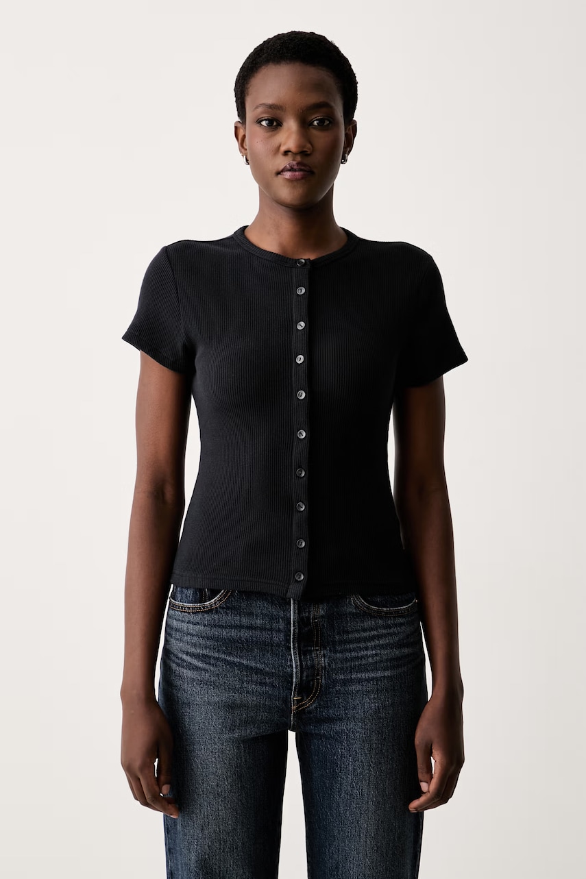Levi's  tričko dámske s modalom RORY BUTTON THROUGH SS