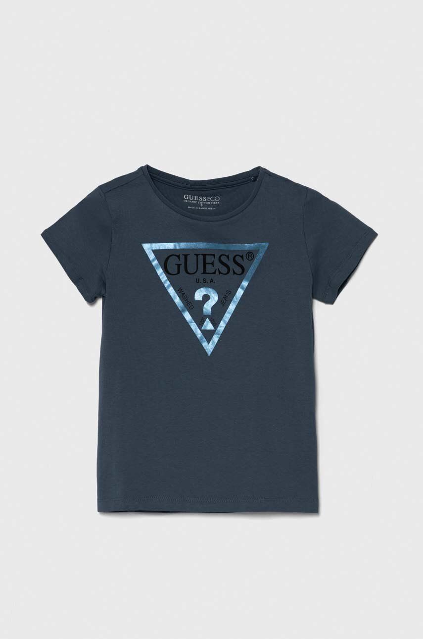 

Детская хлопковая футболка Guess