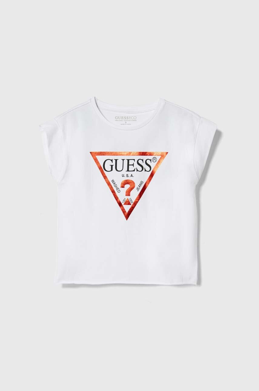 Levně Dětské tričko Guess bílá barva, J81I15 J1311
