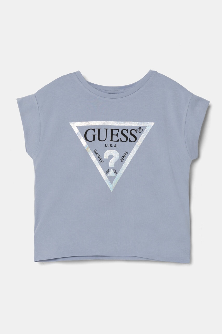 

Детска тениска Guess в синьо J81I15 J1311, Син