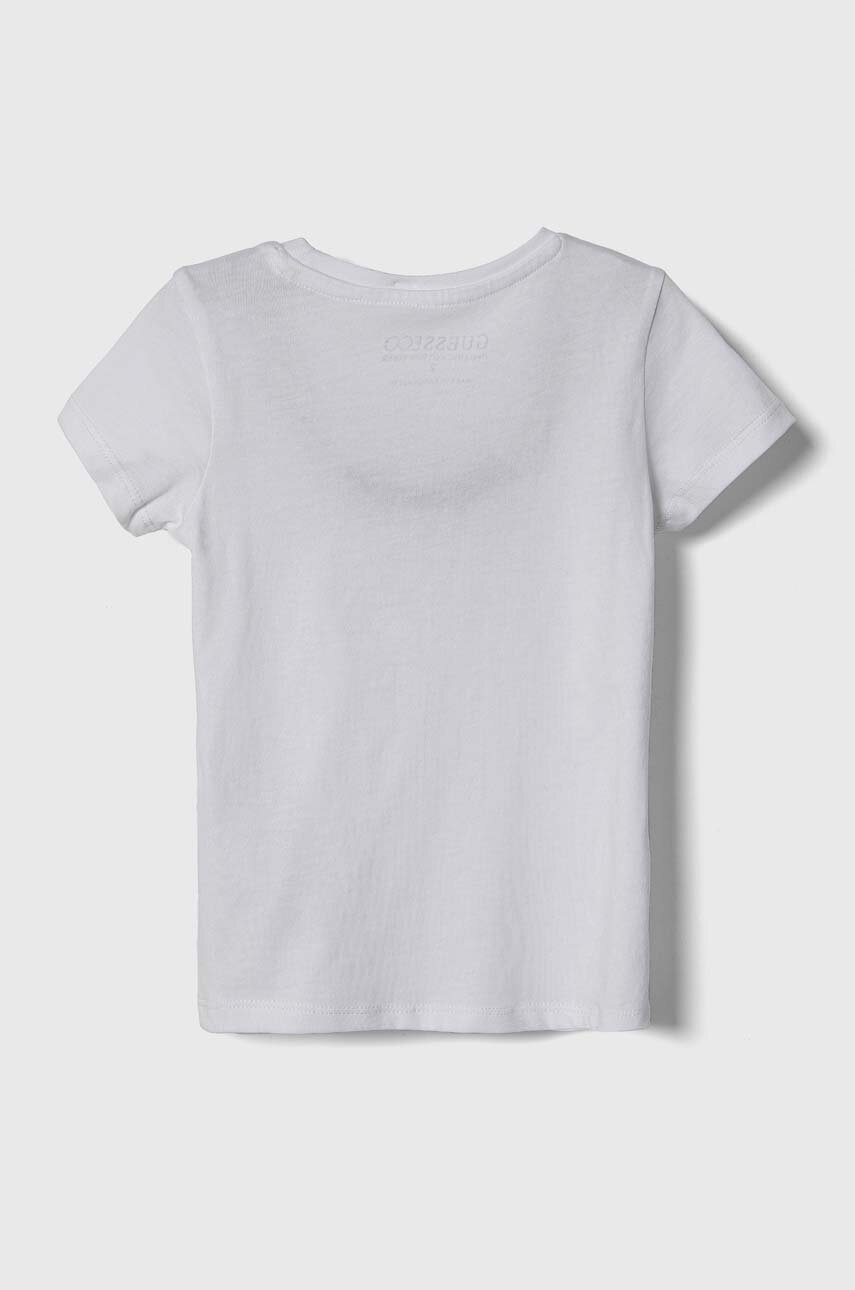 Детская хлопковая футболка Guess цвет белый K73I56 K8HM0