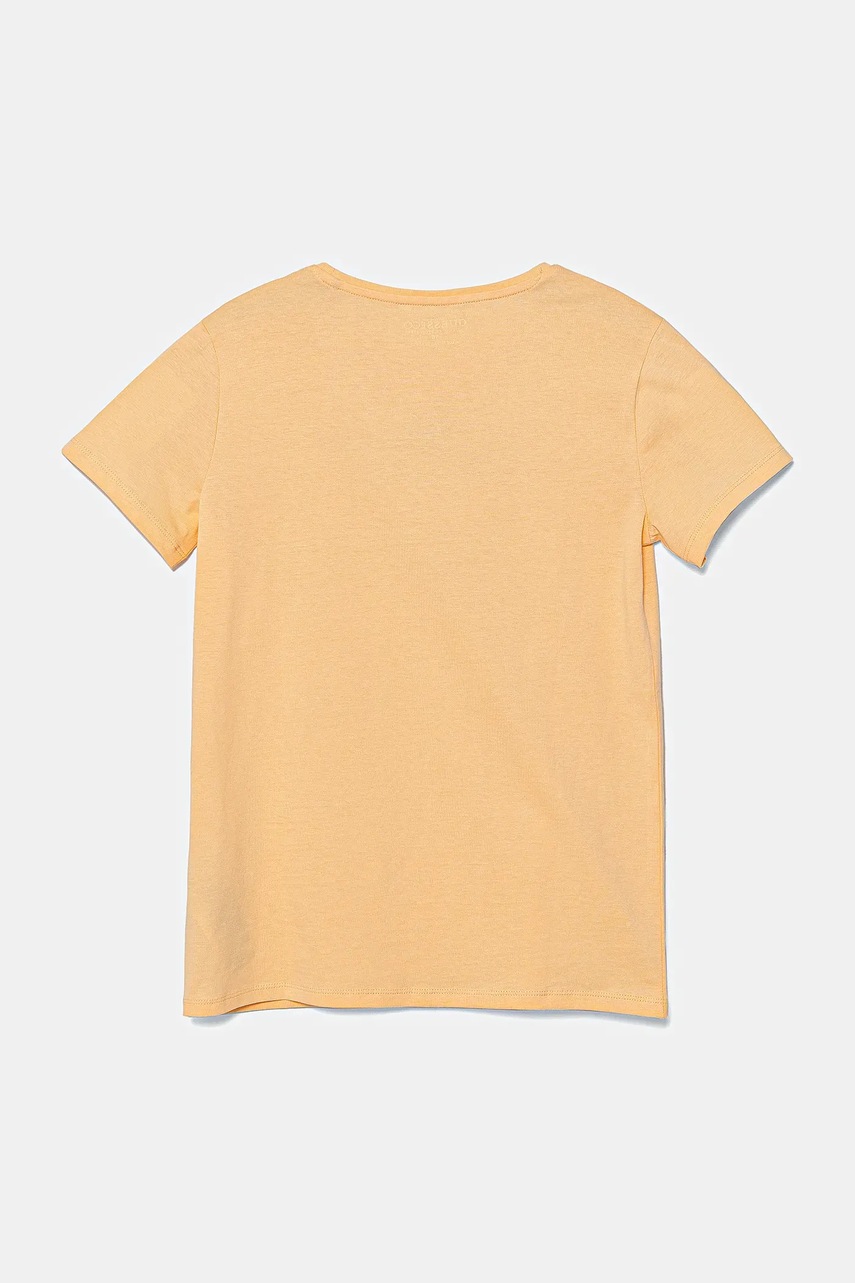 Детская хлопковая футболка Guess цвет оранжевый J73I56 K8HM0