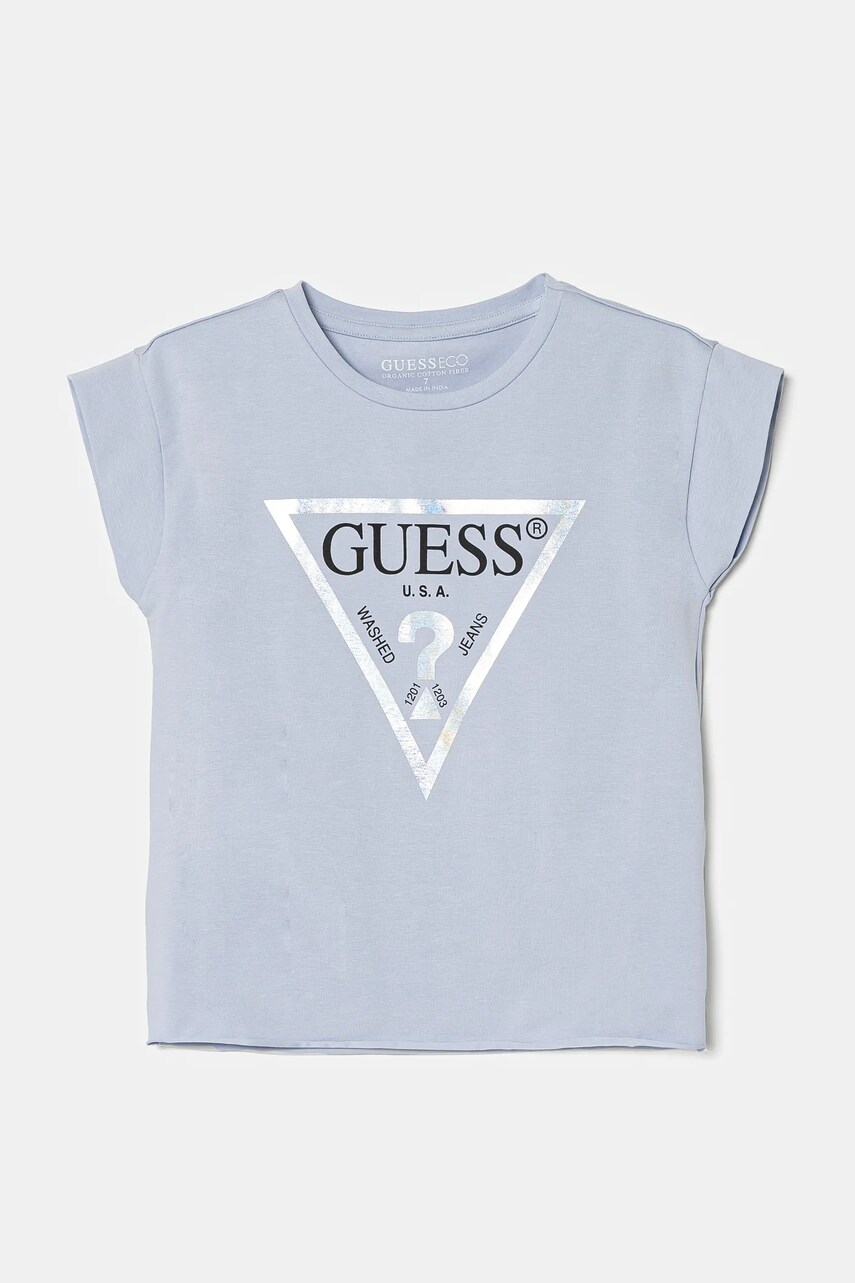 Levně Dětské tričko Guess modrá barva, J81I15 J1311
