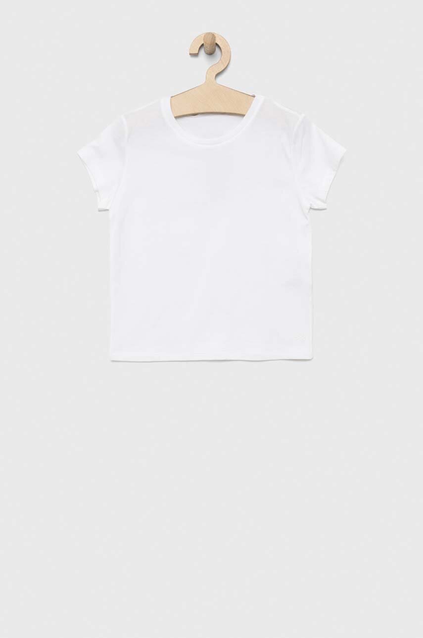 Dětské bavlněné tričko United Colors of Benetton bílá barva