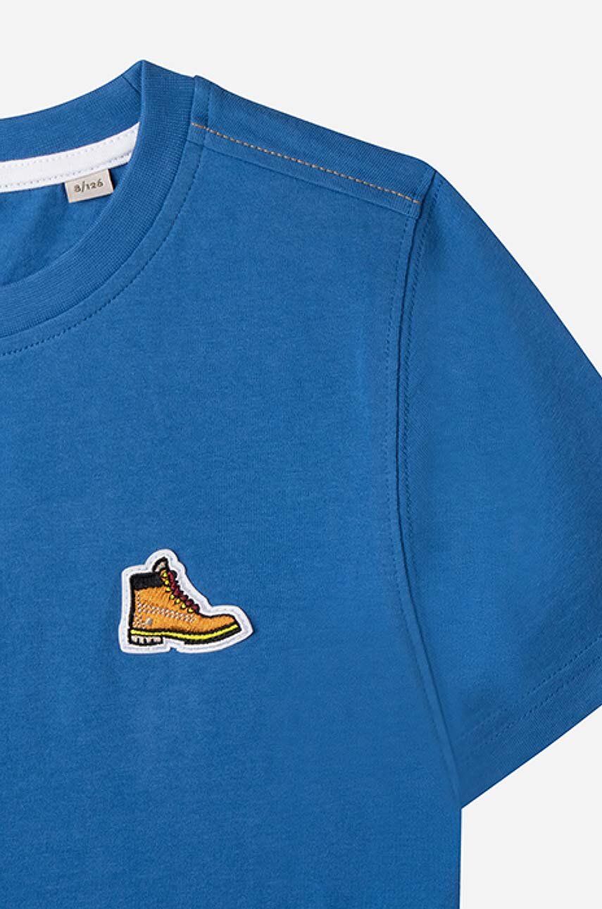 Timberland Tricou De Bumbac Pentru Copii Short Sleeves Tee-shirt Culoarea Rosu, Neted