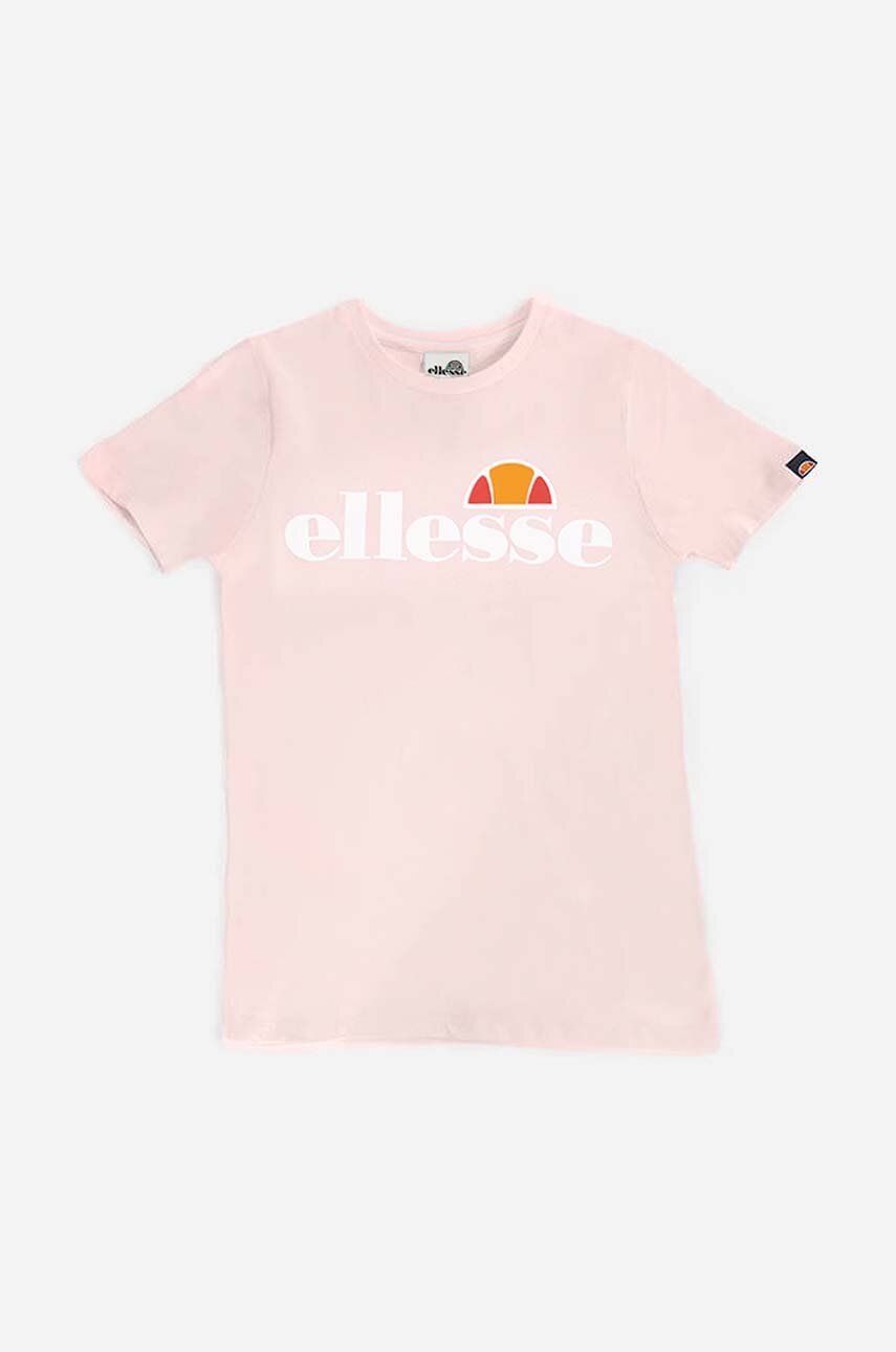 

Дитяча бавовняна футболка Ellesse колір рожевий з принтом