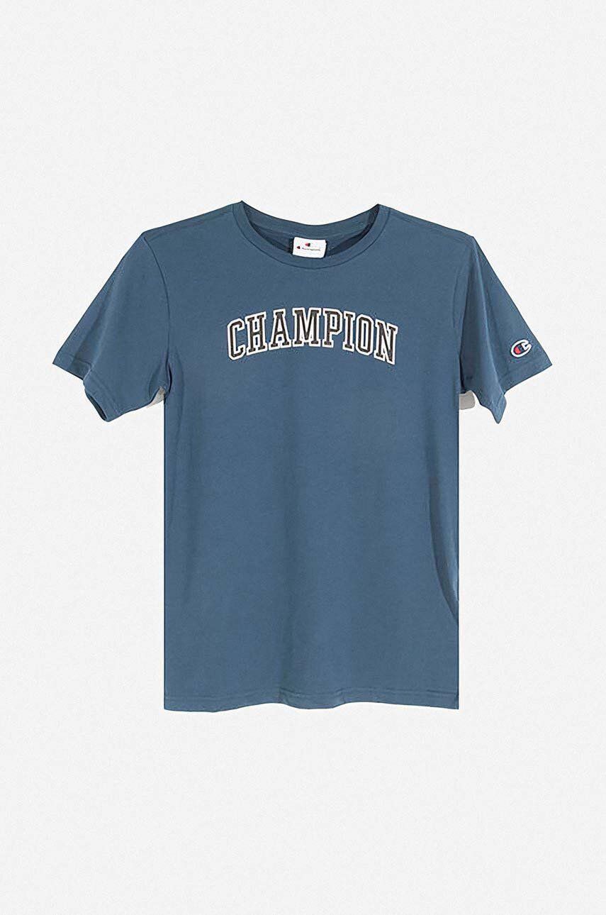Футболка Champion цвет синий с принтом Футболка Champion цвет синий с принтом