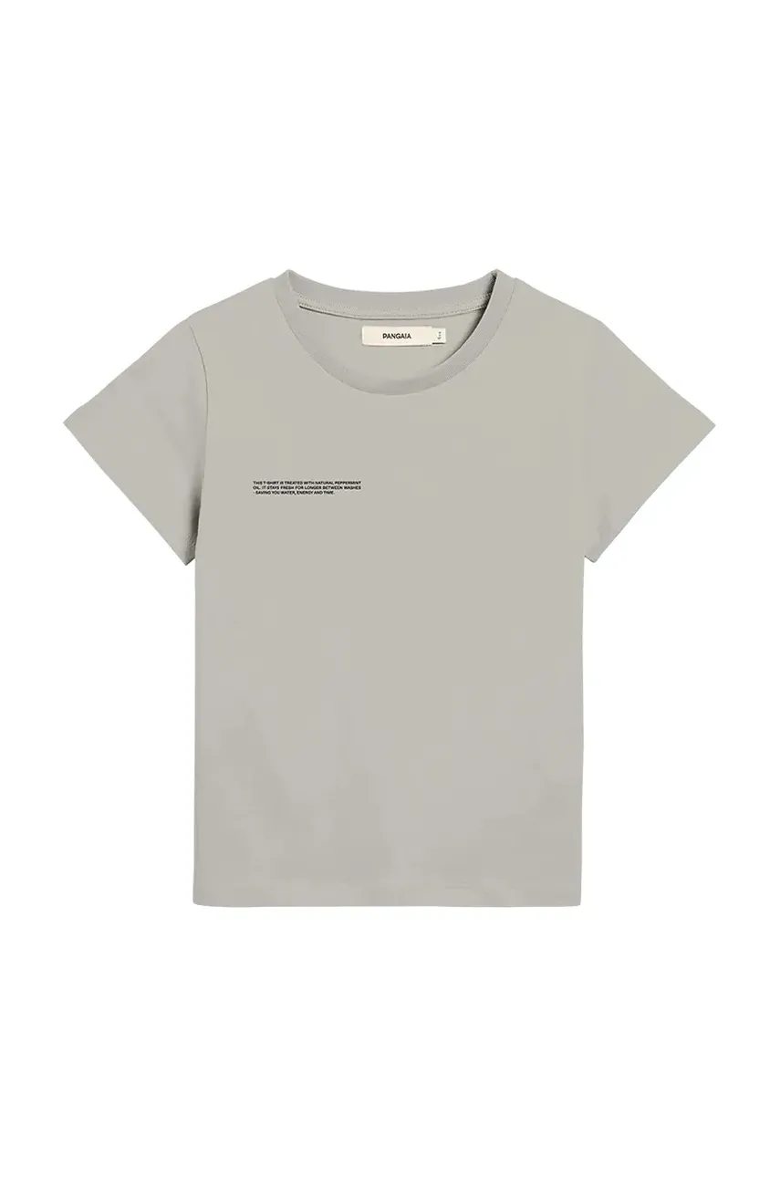 Levně Tričko Pangaia KIDS' 365 MIDWEIGHT T-SHIRT béžová barva, s potiskem, 10000430