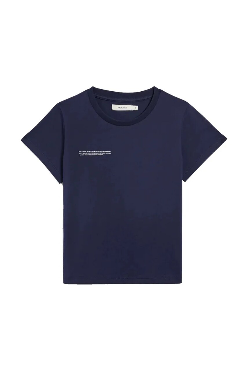 Pangaia tricou KIDS' 365 MIDWEIGHT T-SHIRT culoarea bleumarin, cu imprimeu, 10000430