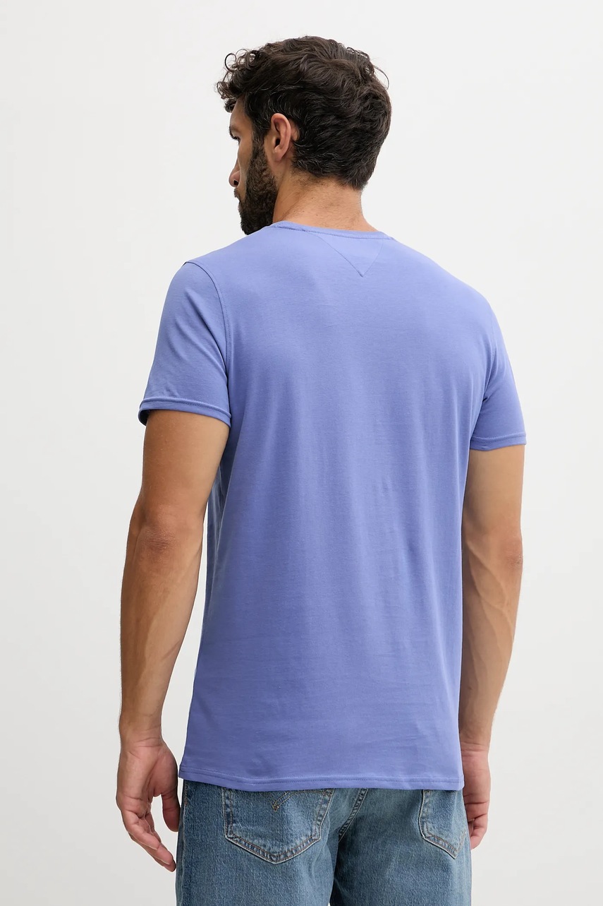 Хлопковая футболка Tommy Jeans цвет белый однотонная DM0DM04411