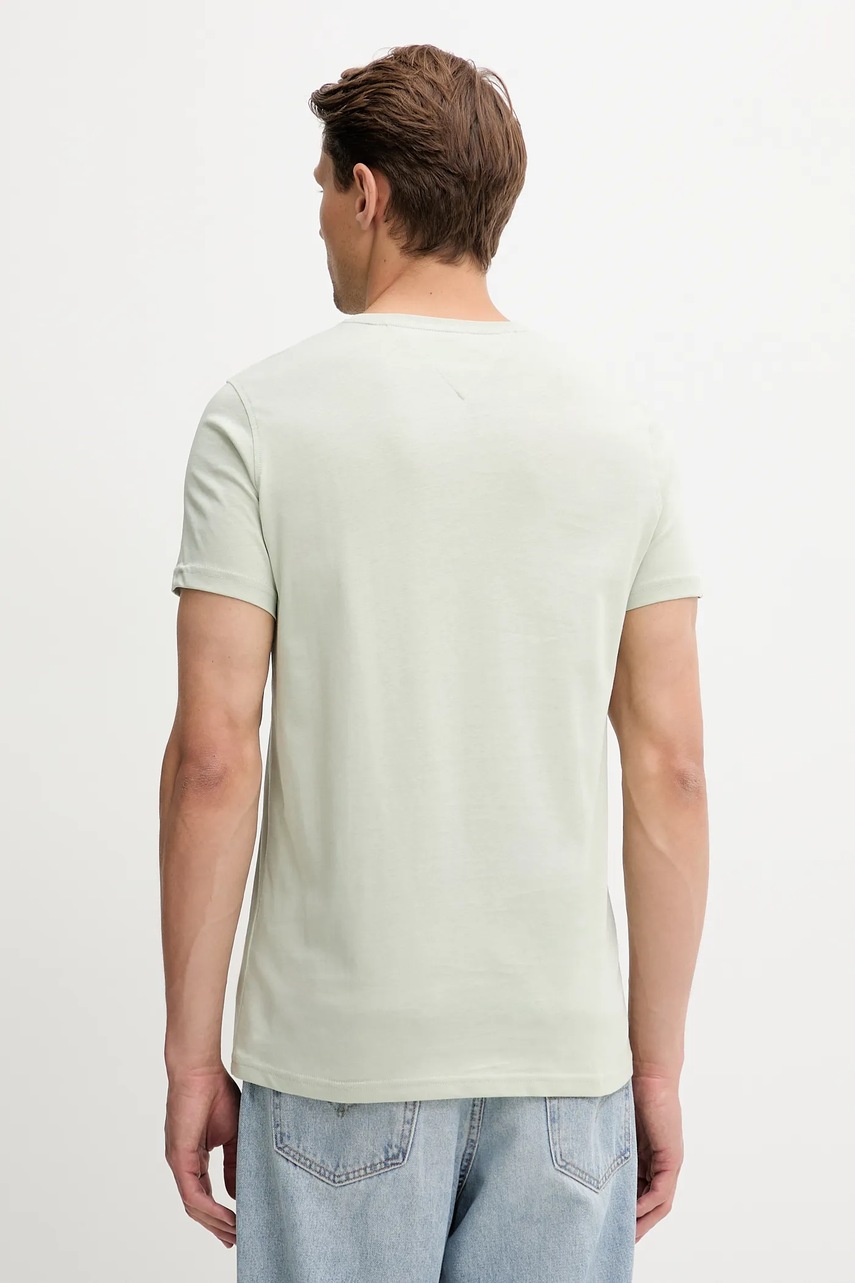 Хлопковая футболка Tommy Jeans цвет белый однотонная DM0DM04411