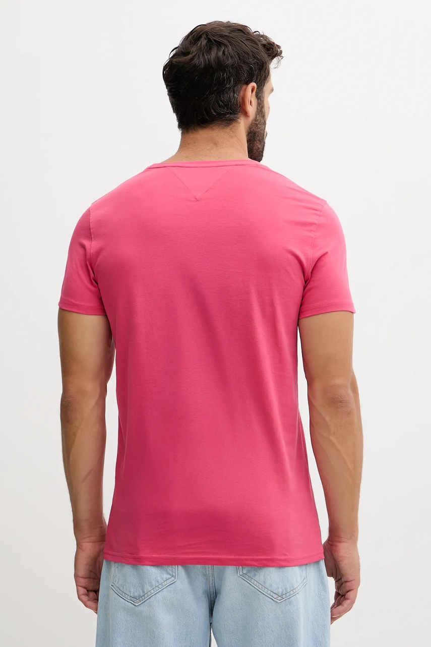 Хлопковая футболка Tommy Jeans цвет белый однотонная DM0DM04411