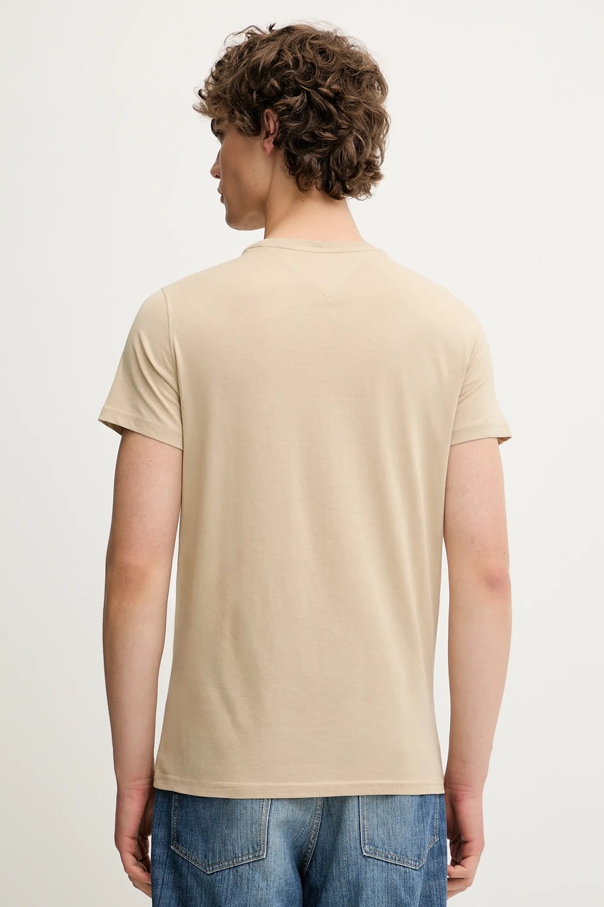 Хлопковая футболка Tommy Jeans цвет белый однотонная DM0DM04411