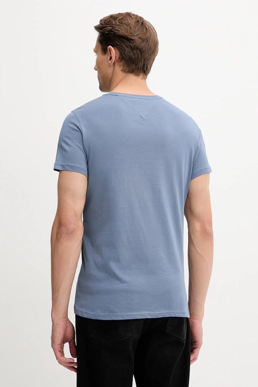 Хлопковая футболка Tommy Jeans цвет белый однотонная DM0DM04411 Хлопковая футболка Tommy Jeans цвет белый однотонная DM0DM04411