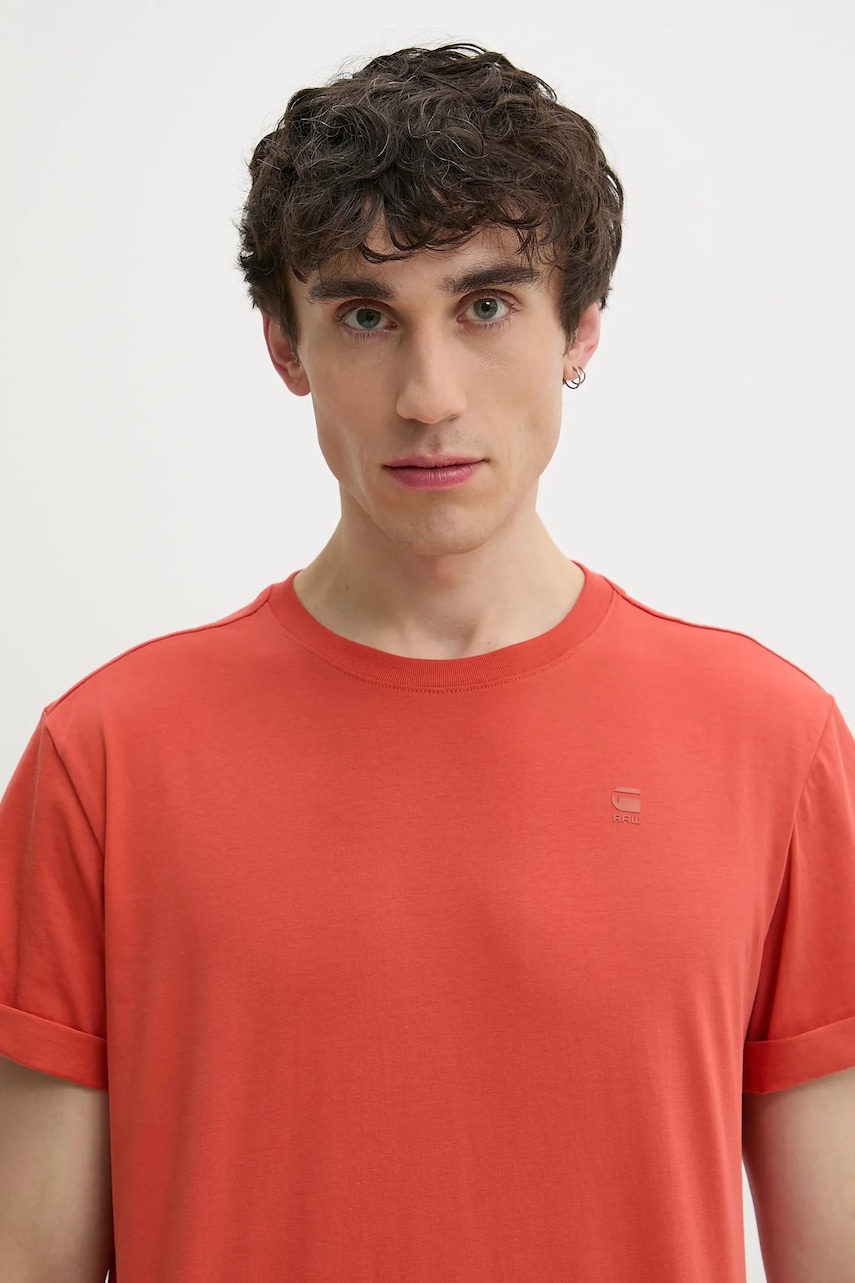 G-Star tricou din bumbac bărbați, culoarea alb, uni, D16396-B353