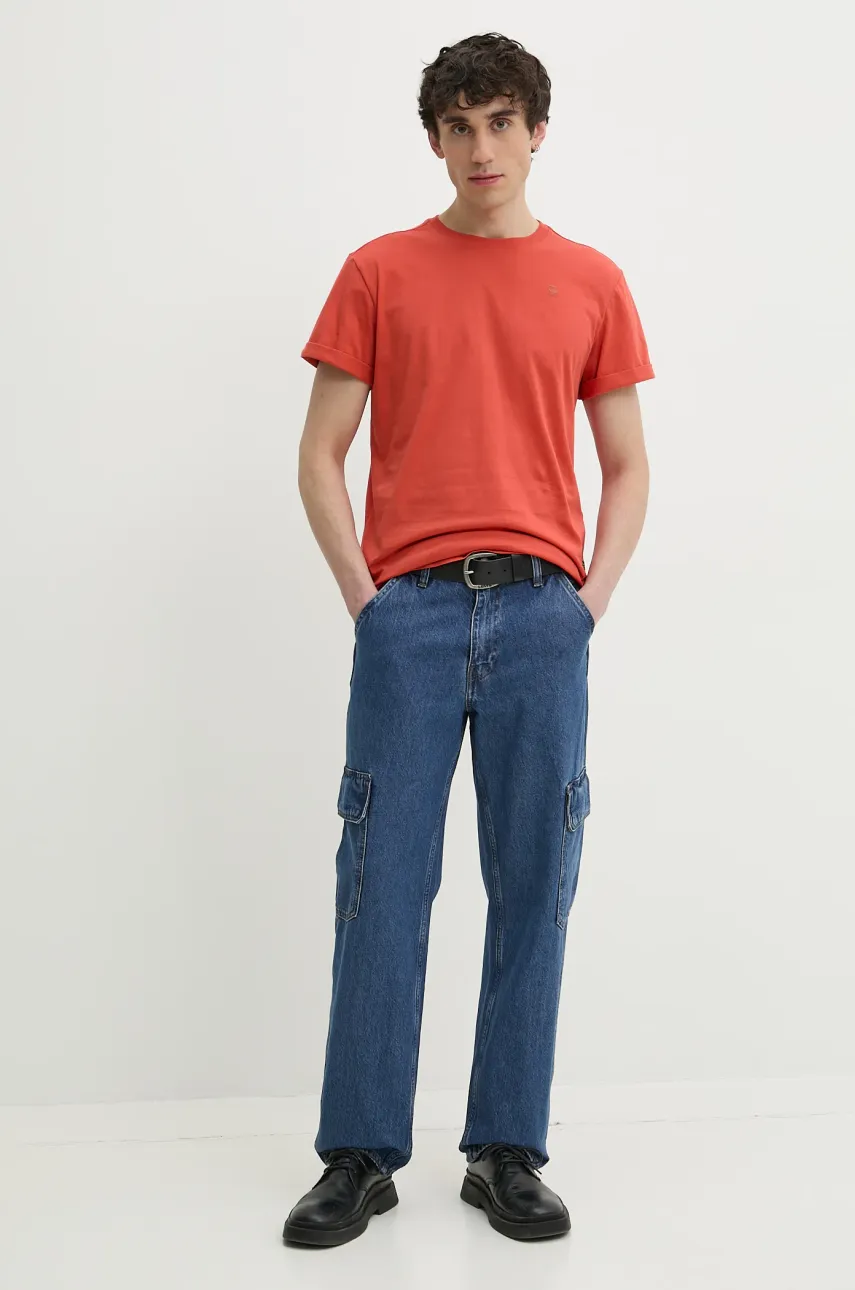 Хлопковая футболка G-Star Raw мужская цвет белый однотонная D16396-B353 Хлопковая футболка G-Star Raw мужская цвет белый однотонная D16396-B353