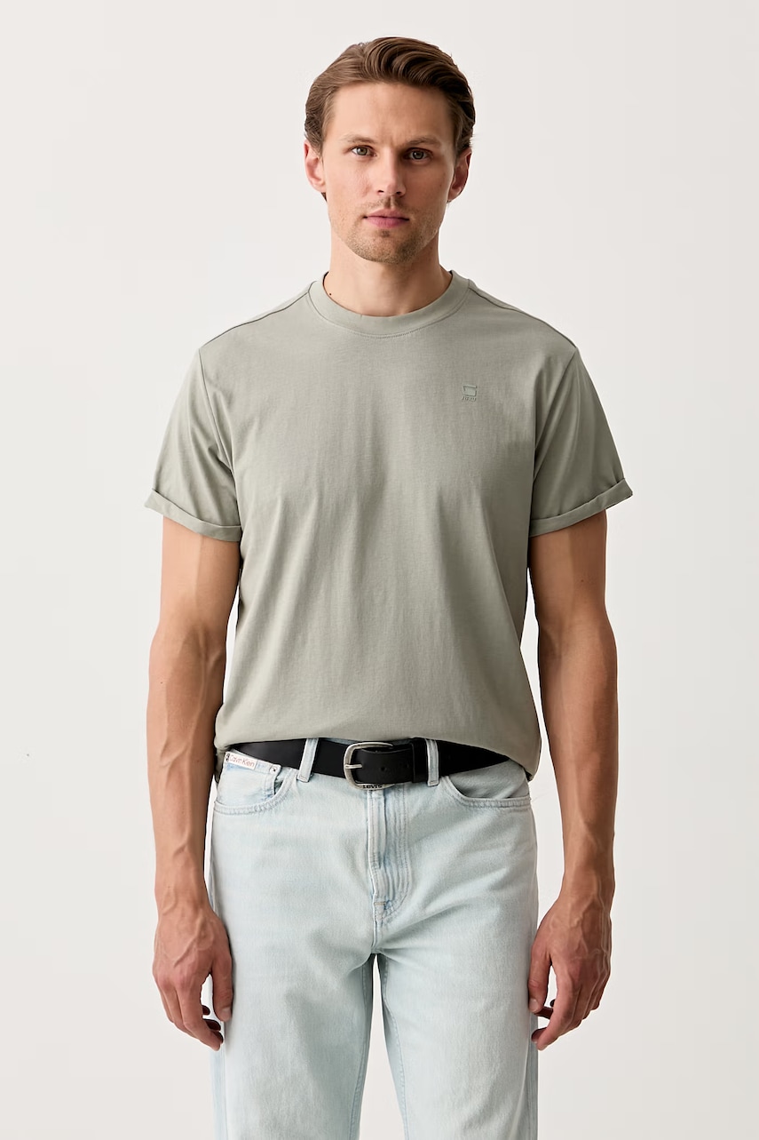 G-Star T-shirt basic męski bawełniany Lash
