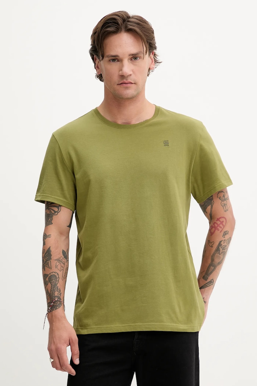 G-Star Raw tricou din bumbac uni, D16411-336