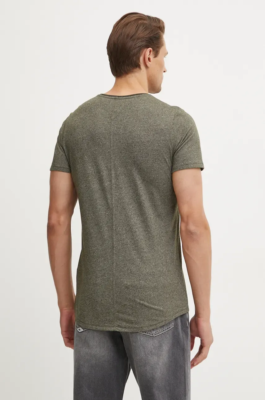 Футболка Tommy Jeans мужская цвет зелёный однотонная DM0DM09586 Футболка Tommy Jeans мужская цвет зелёный однотонная DM0DM09586