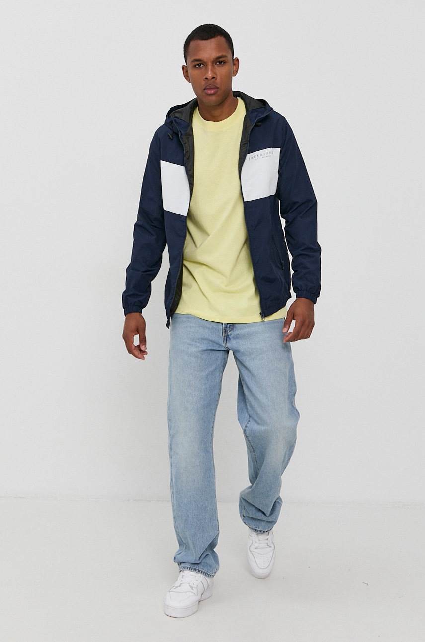 

Хлопковая футболка Jack & Jones гладкий