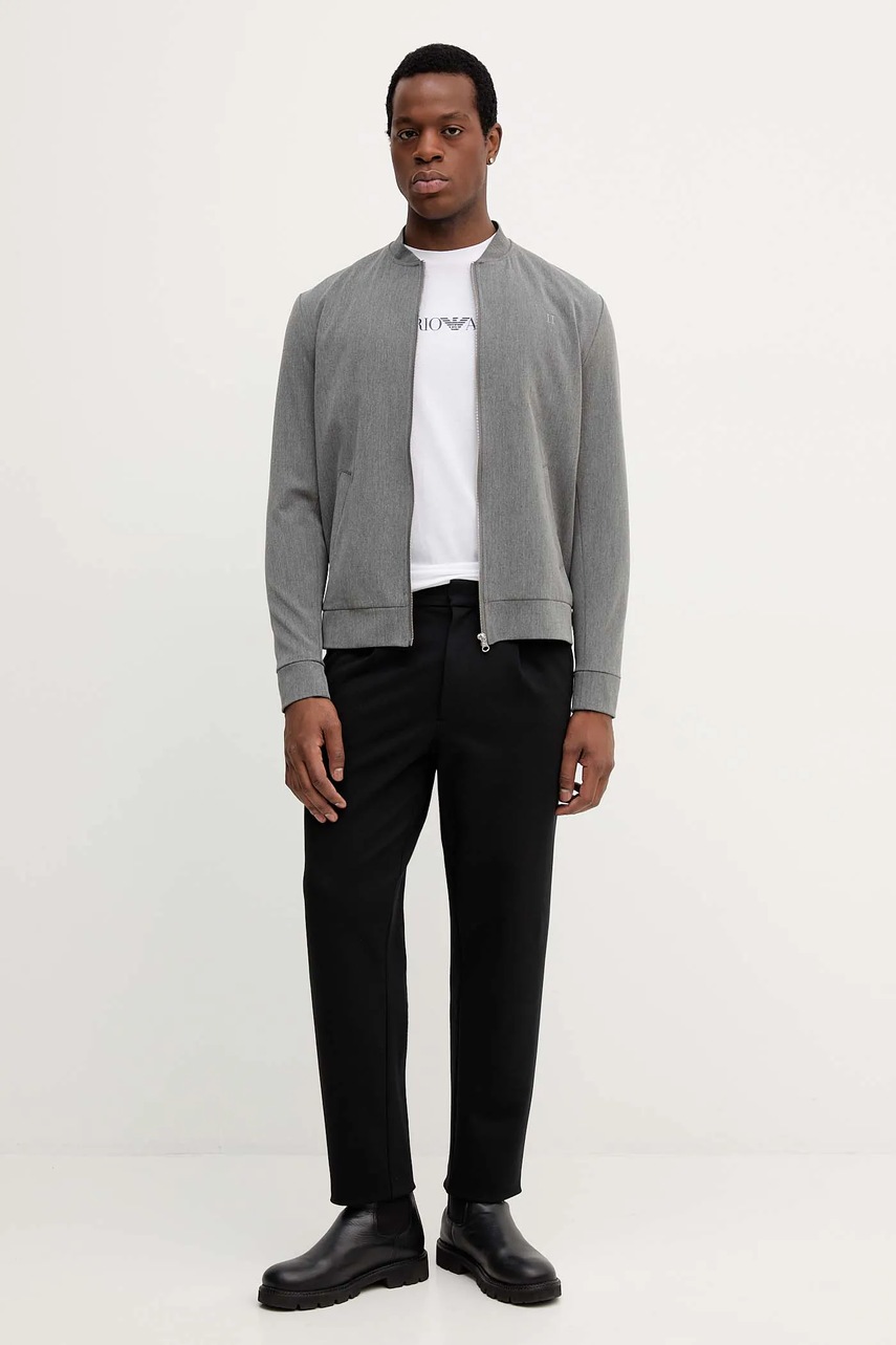 Хлопковая футболка Emporio Armani цвет чёрный с принтом 8N1TN5 1JPZZ