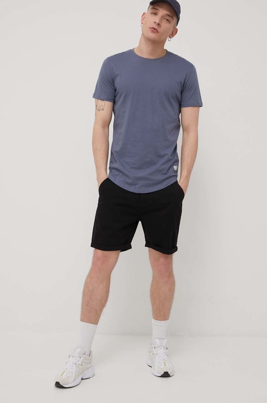 

Хлопковая футболка Jack & Jones однотонный