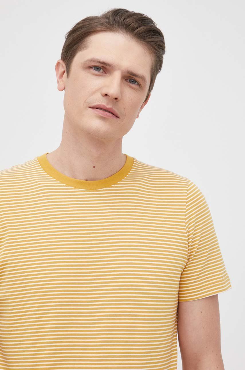 Selected Homme tricou din bumbac culoarea galben, modelator 2023 ❤️ Pret Super answear imagine noua 2022