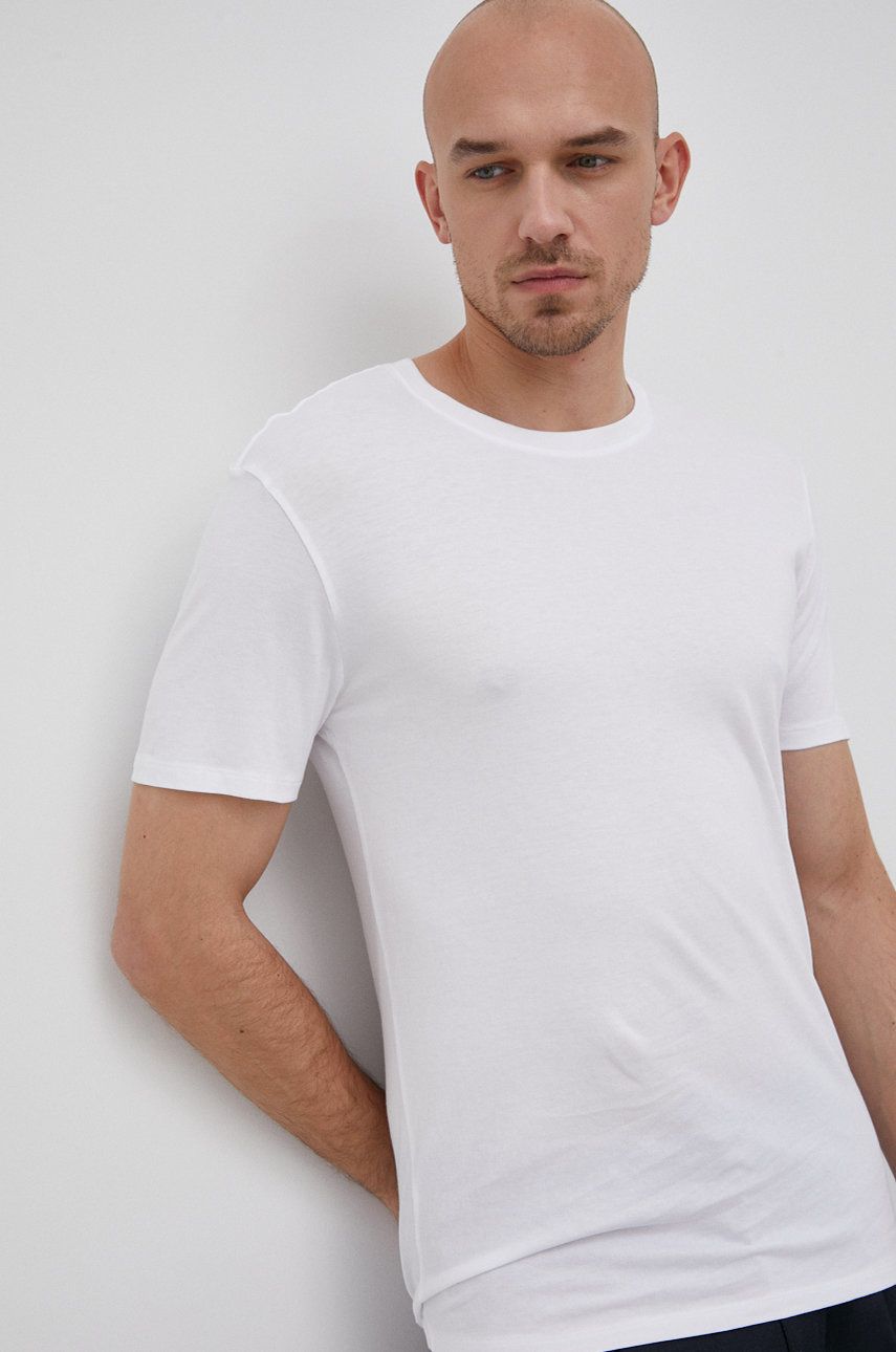 Levně Bavlněné tričko MICHAEL Michael Kors bílá barva, hladký