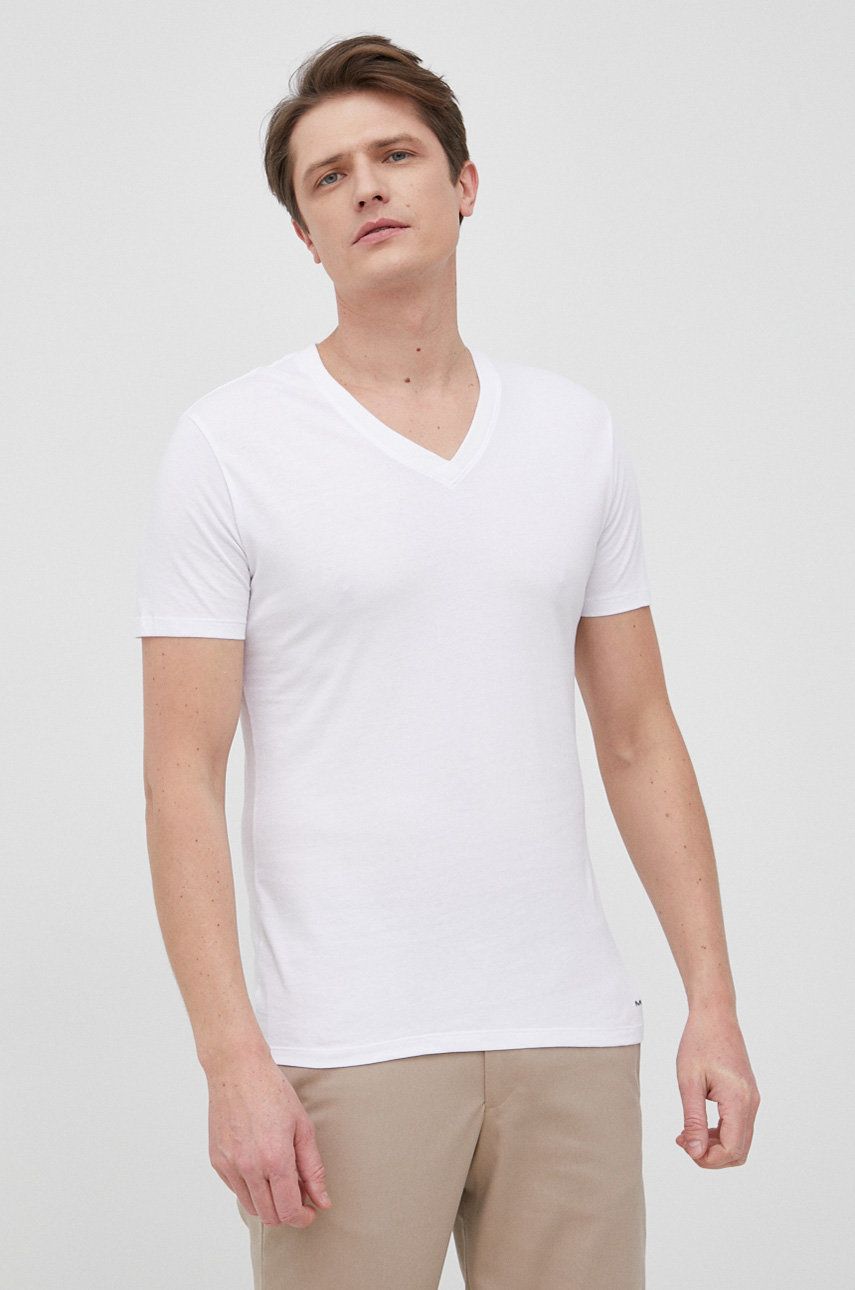 Levně Bavlněné tričko Michael Kors bílá barva, hladký