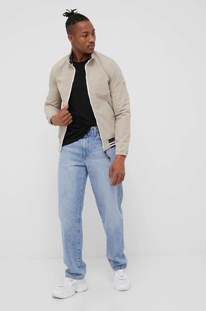 

Бавовняна футболка Jack & Jones колір чорний однотонний
