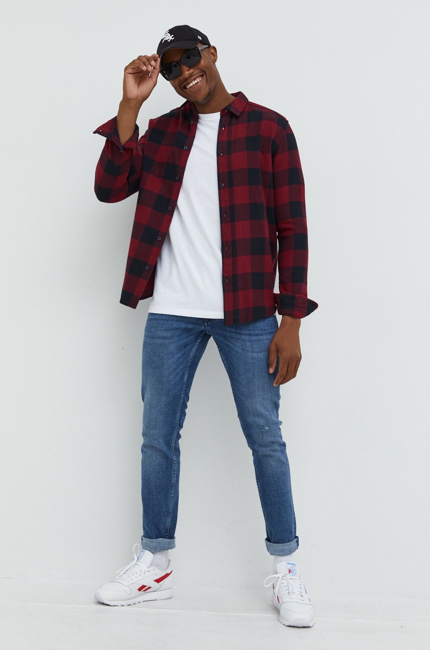 

Хлопковая футболка Jack & Jones Jcoclassic цвет белый однотонная
