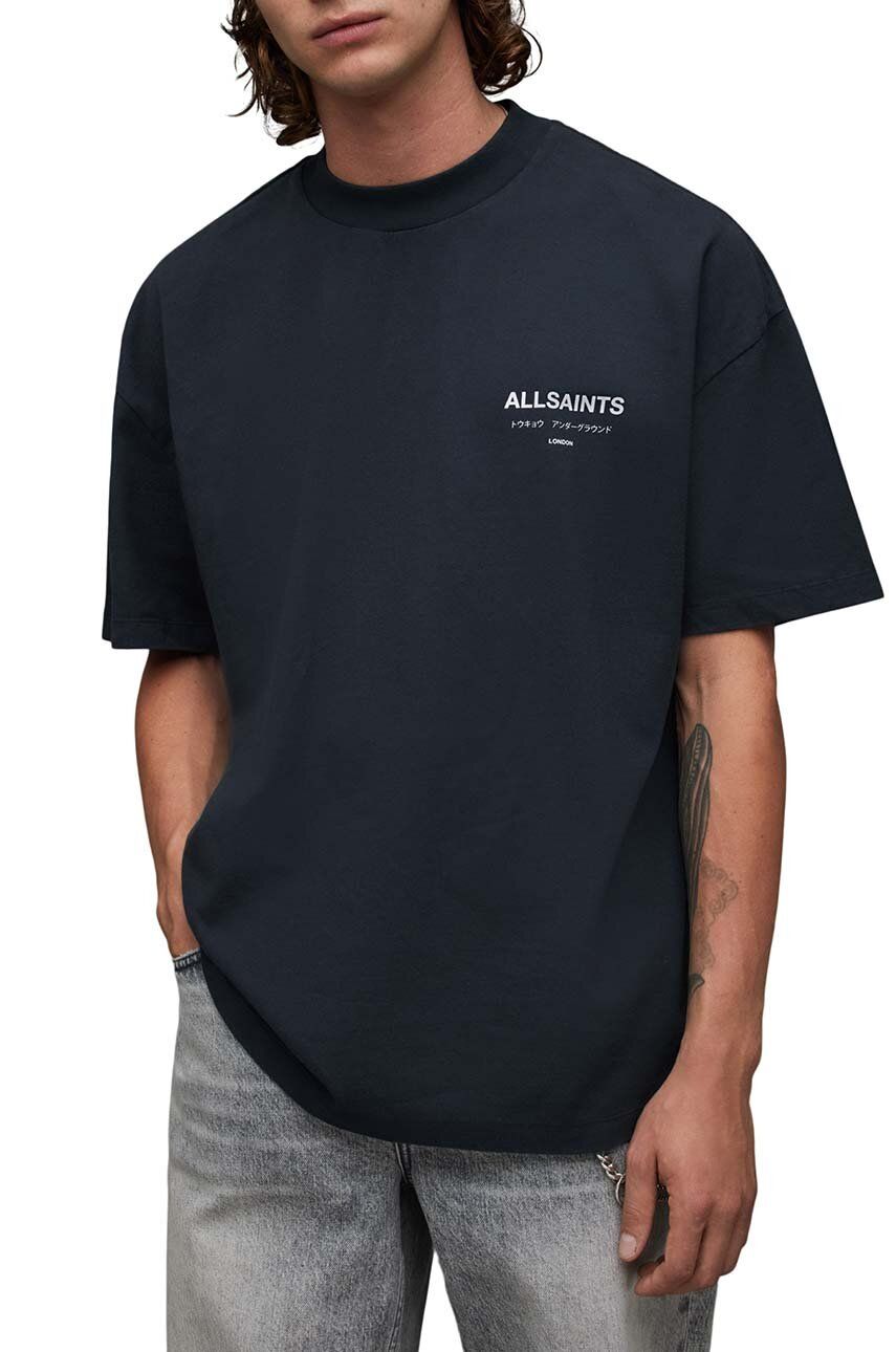 AllSaints tricou din bumbac cu imprimeu