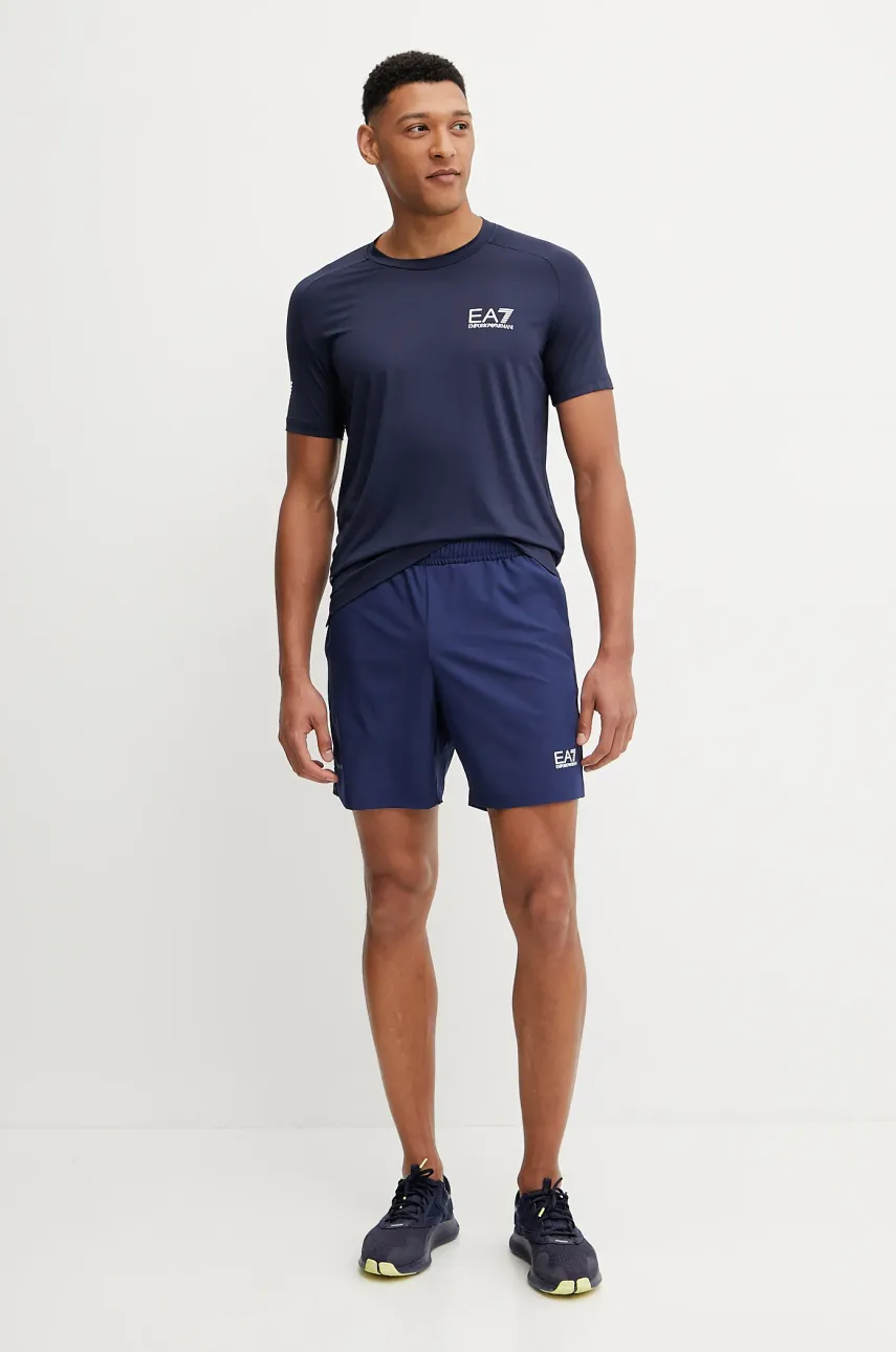 Футболка EA7 Emporio Armani мужской цвет чёрный однотонный Футболка EA7 Emporio Armani мужской цвет чёрный однотонный