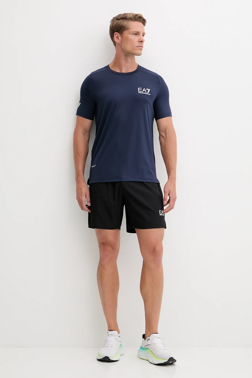 Футболка EA7 Emporio Armani мужской цвет чёрный однотонный Футболка EA7 Emporio Armani мужской цвет чёрный однотонный