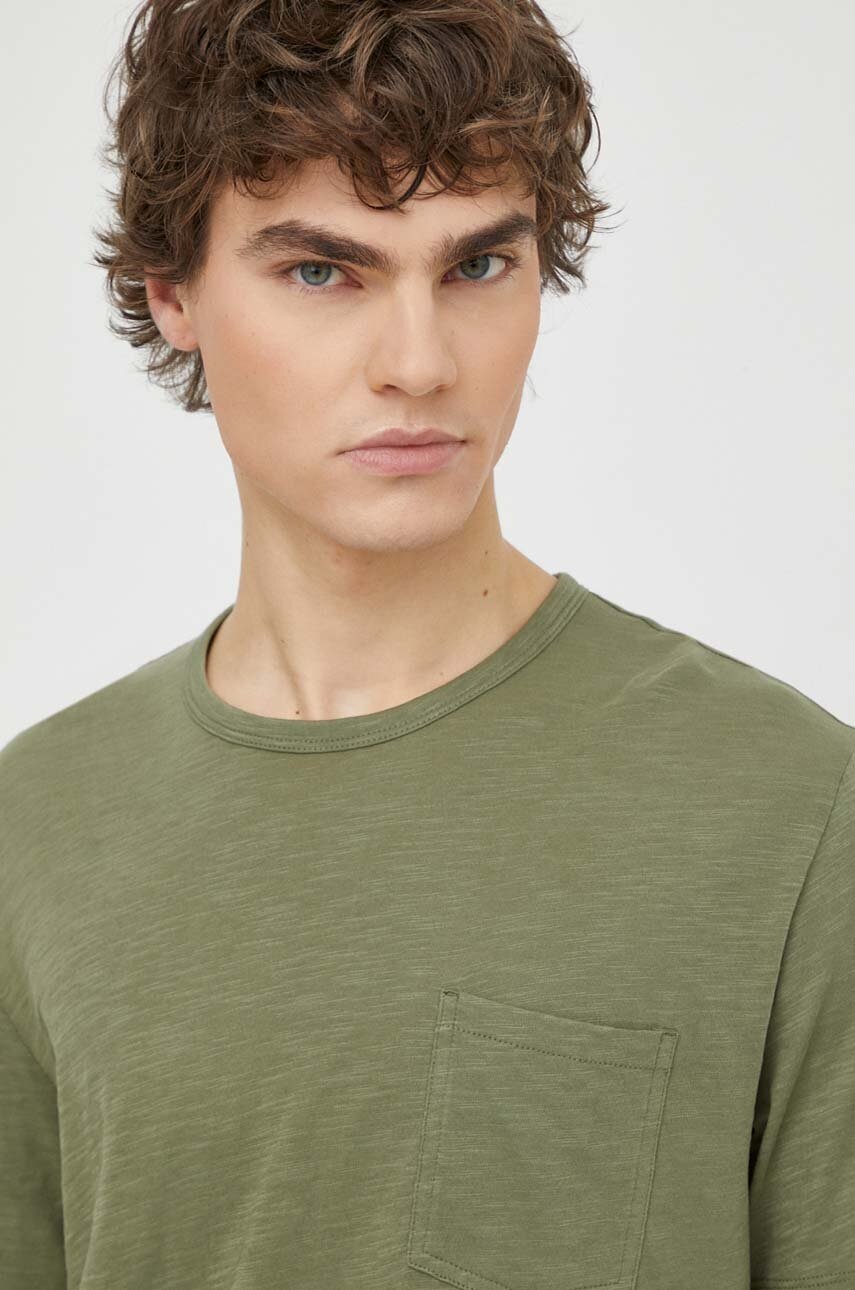 Βαμβακερό μπλουζάκι Marc O'Polo χρώμα: πράσινο M23217651238 φωτογραφία