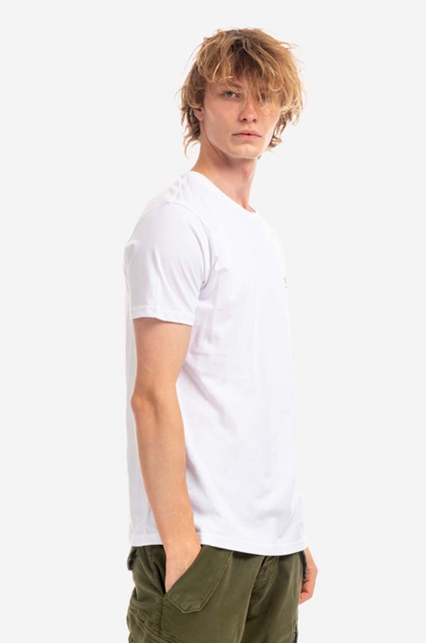 Βαμβακερό μπλουζάκι Alpha Industries Koszulka Alpha Industries Backprint T 128507 09 χρώμα: άσπρο φωτογραφία