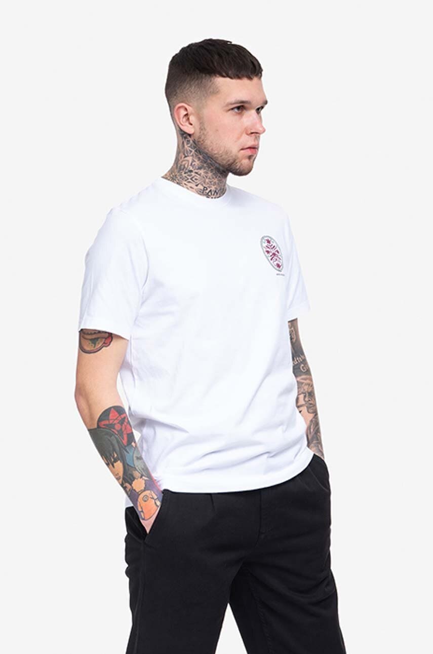 Wood wood tricou din bumbac sami small paisley t-shirt culoarea alb, cu imprimeu 12115720.2491-brightw