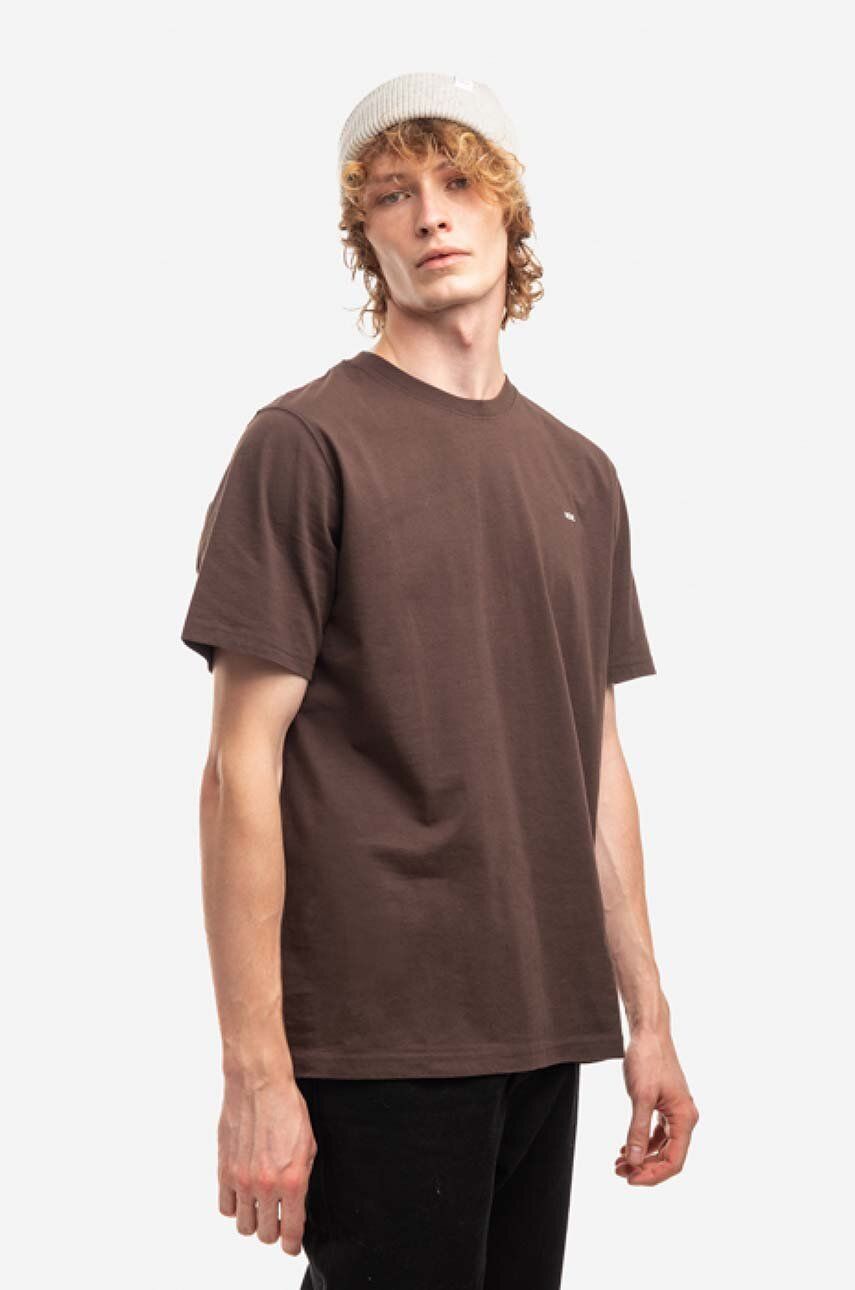 Bavlněné tričko Wood Wood Sami Classic T-shirt hnědá barva, 12235721.2491-DARKORA - hnědá -  10