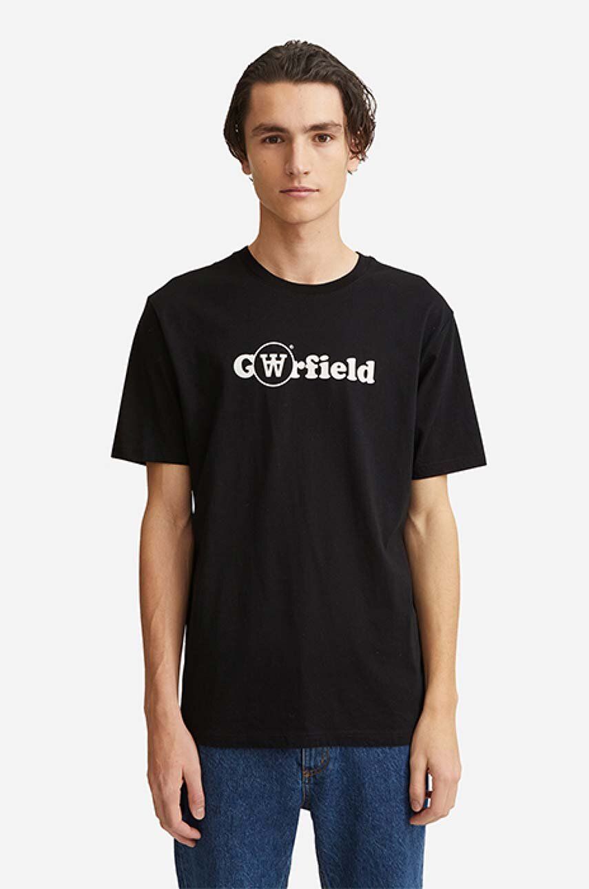 Levně Bavlněné tričko Wood Wood Ace x Garfield černá barva, s potiskem, 30045707.2222-BLACK