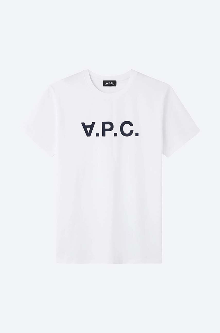 Βαμβακερό μπλουζάκι A.P.C. Vpc Blanc χρώμα άσπρο COBQX.H26586 φωτογραφία