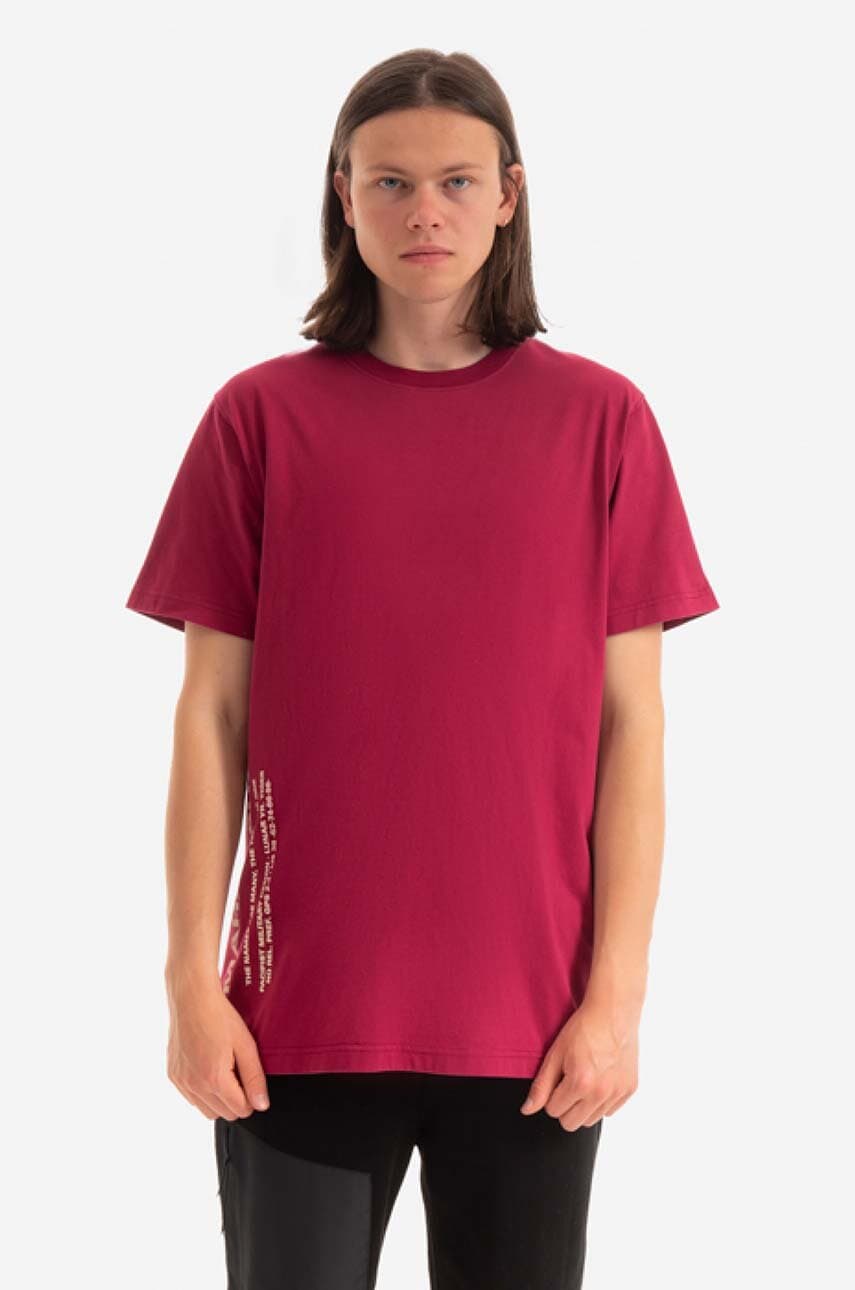 Maharishi tricou din bumbac culoarea violet, cu imprimeu 9752.PLUM-PLUM Maharishi tricou din bumbac culoarea violet, cu imprimeu 9752.PLUM-PLUM