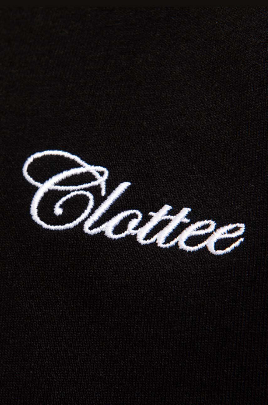 Бавовняний лонгслів CLOTTEE Script LS TEE колір чорний однотонний CTLS1004.BLACK-BLACK