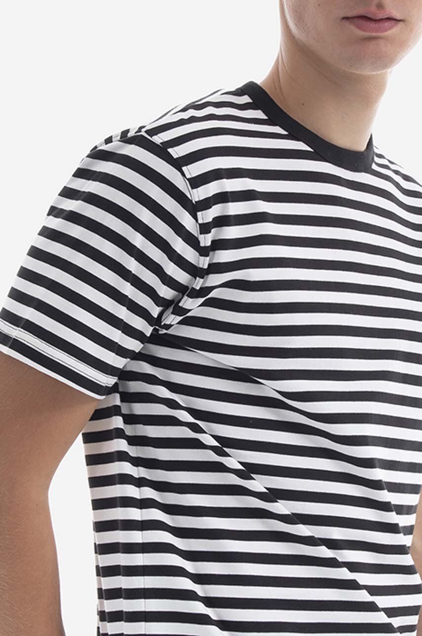 Pamučna Majica Norse Projects Niels Classic Stripe Boja: Bijela, S Uzorkom, N01.0563.9999-9999