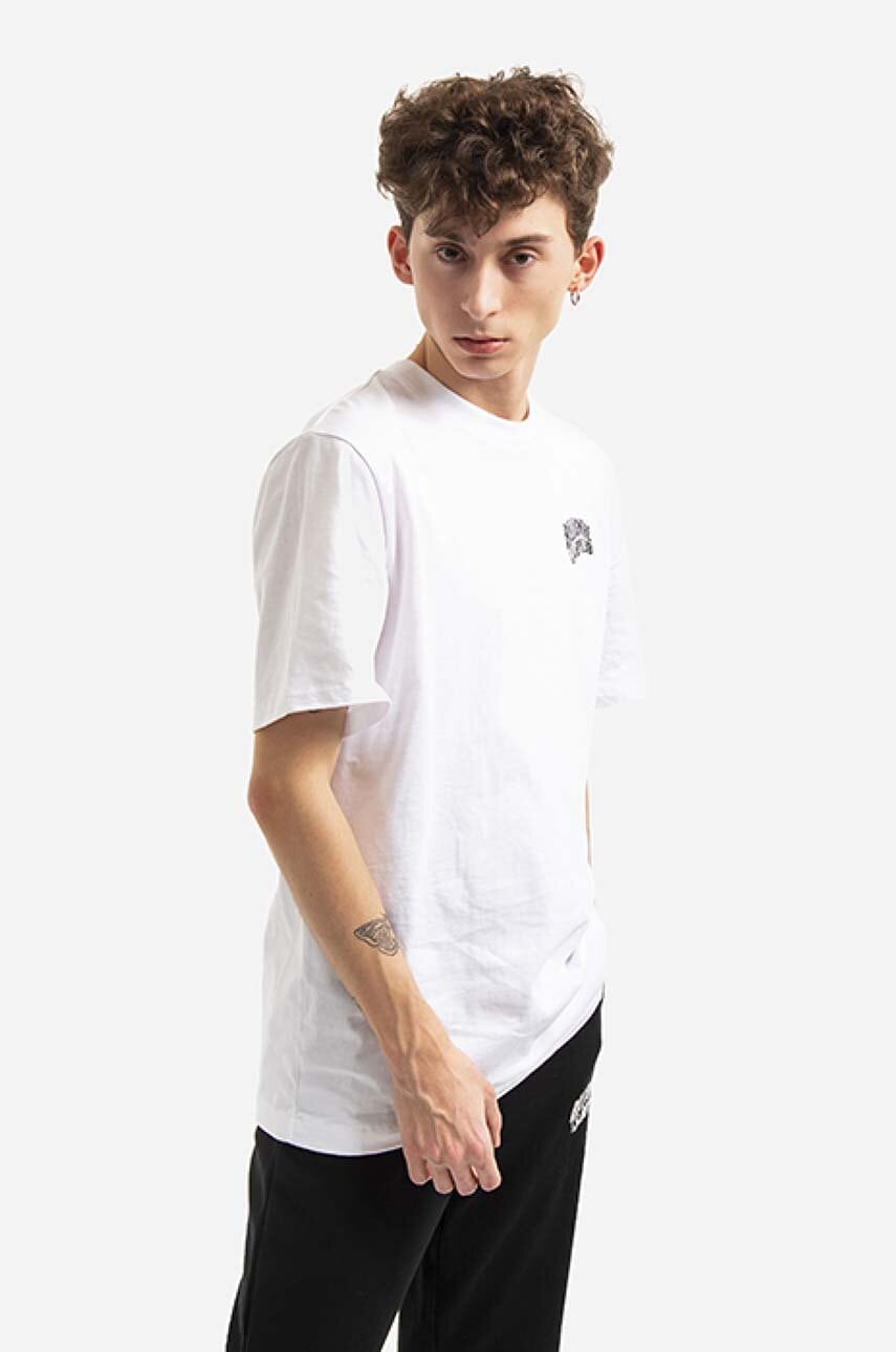 Billionaire Boys Club tricou din bumbac Small Arch Logo culoarea alb, cu imprimeu BC003-WHITE Billionaire Boys Club tricou din bumbac Small Arch Logo culoarea alb, cu imprimeu BC003-WHITE